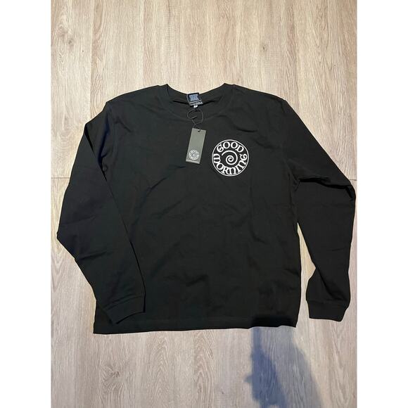 Good Morning - Spiral Logo LS Tee /Black/M / NWT - Picture 2 of 6